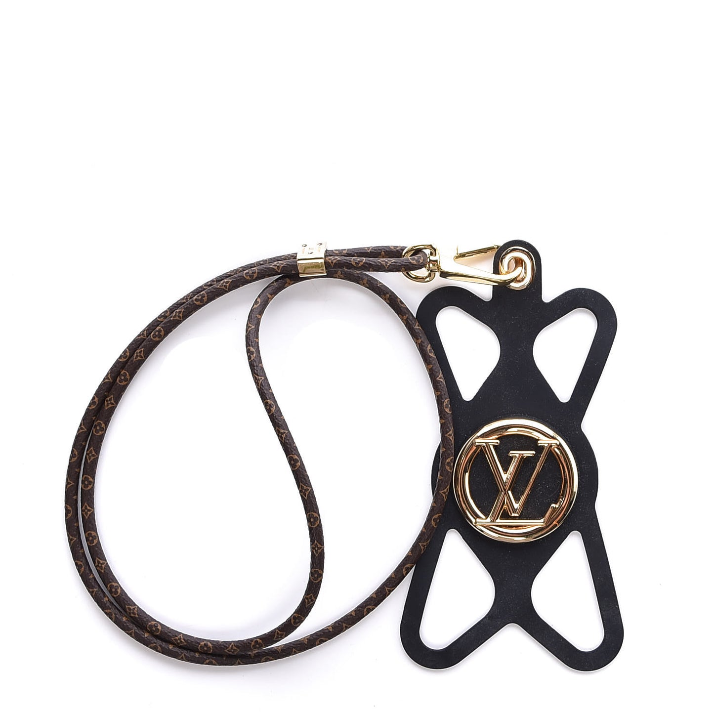 Monogram Silicone Louise Phone Holder Black