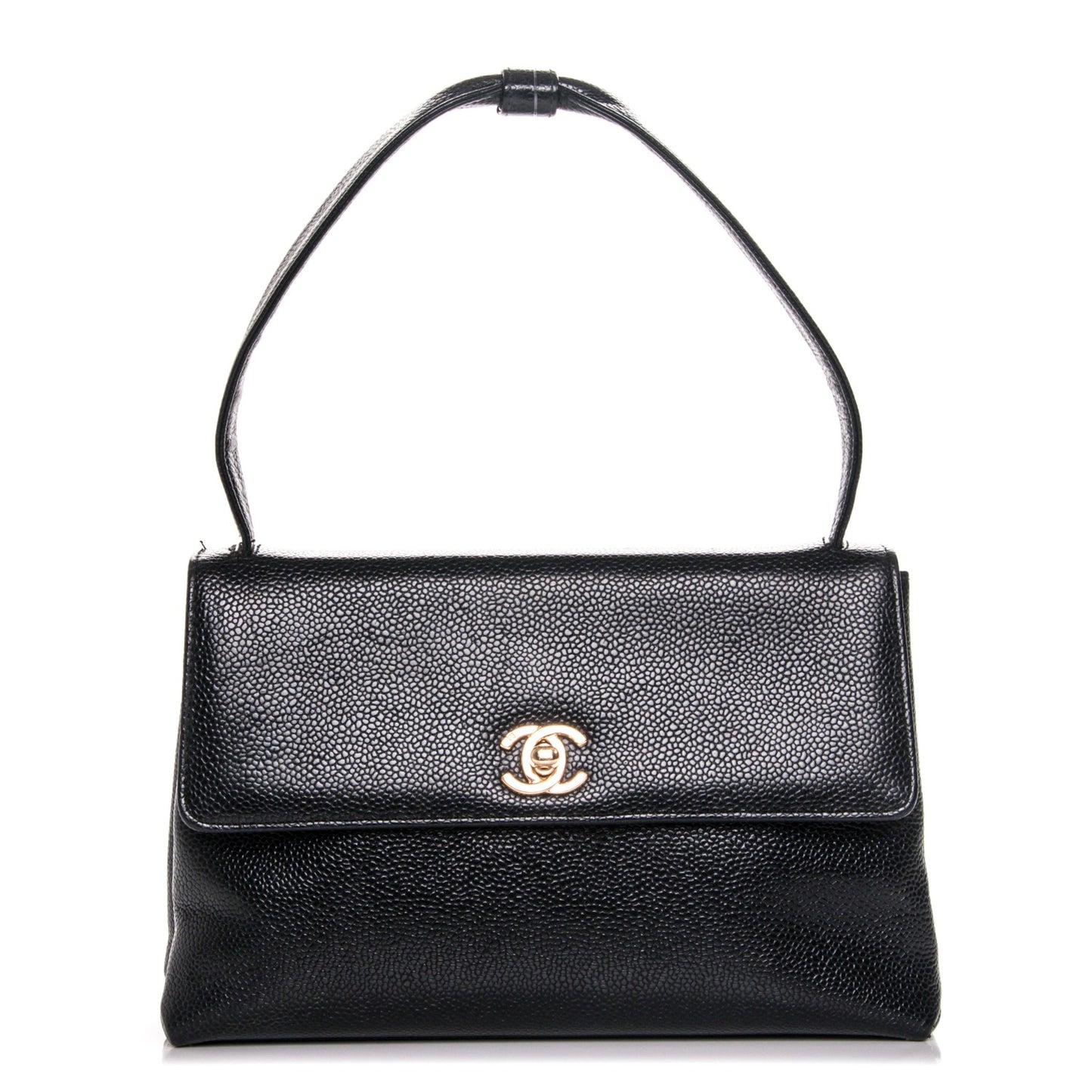 Caviar Small Kelly Flap Black