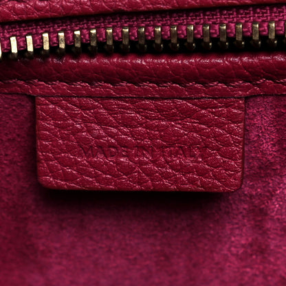 Celine Drummed Calfskin Nano Luggage Rasberry 6 of 10