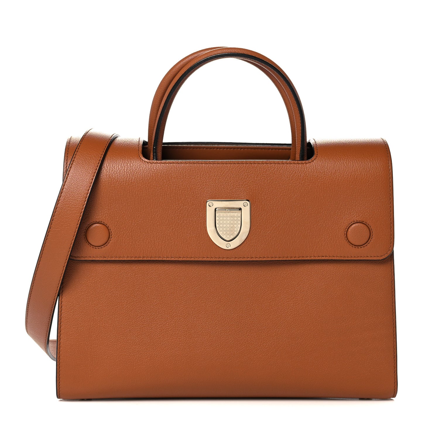 Smooth Calfskin Medium Diorever Flap Brown