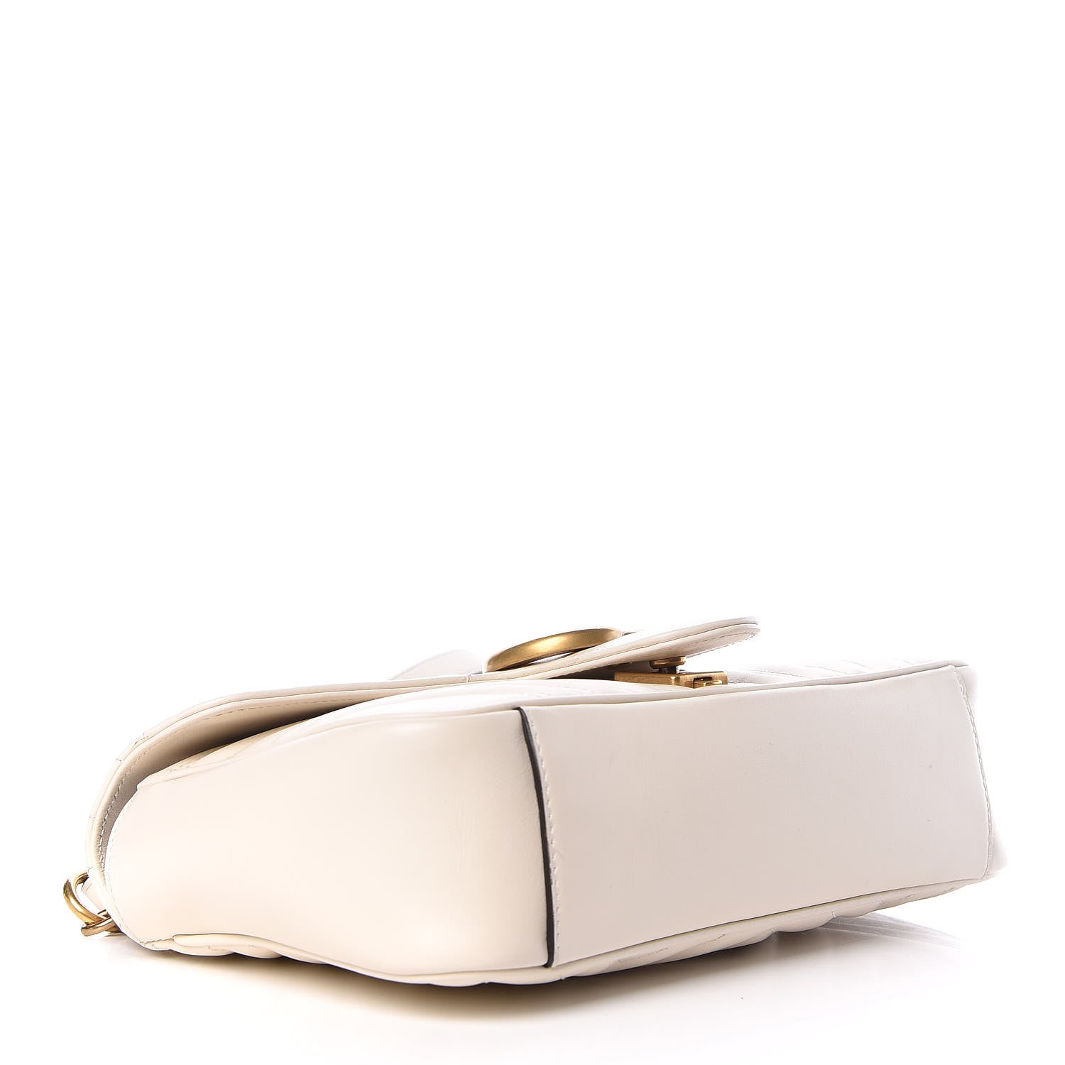 Gucci Calfskin Matelasse Small GG Marmont Shoulder Bag White 4 of 12