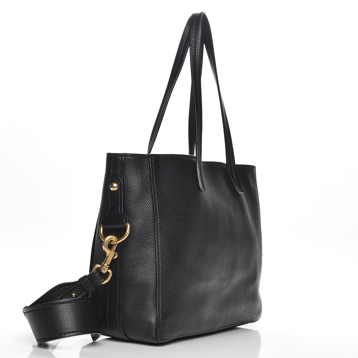 Christian Dior Grained Calfskin D-Bee Shopper Black 4 of 10