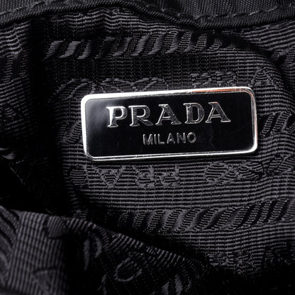 Prada Tessuto Nylon Saffiano Smalto Mini Bucket Crossbody Bag Black 7 of 12
