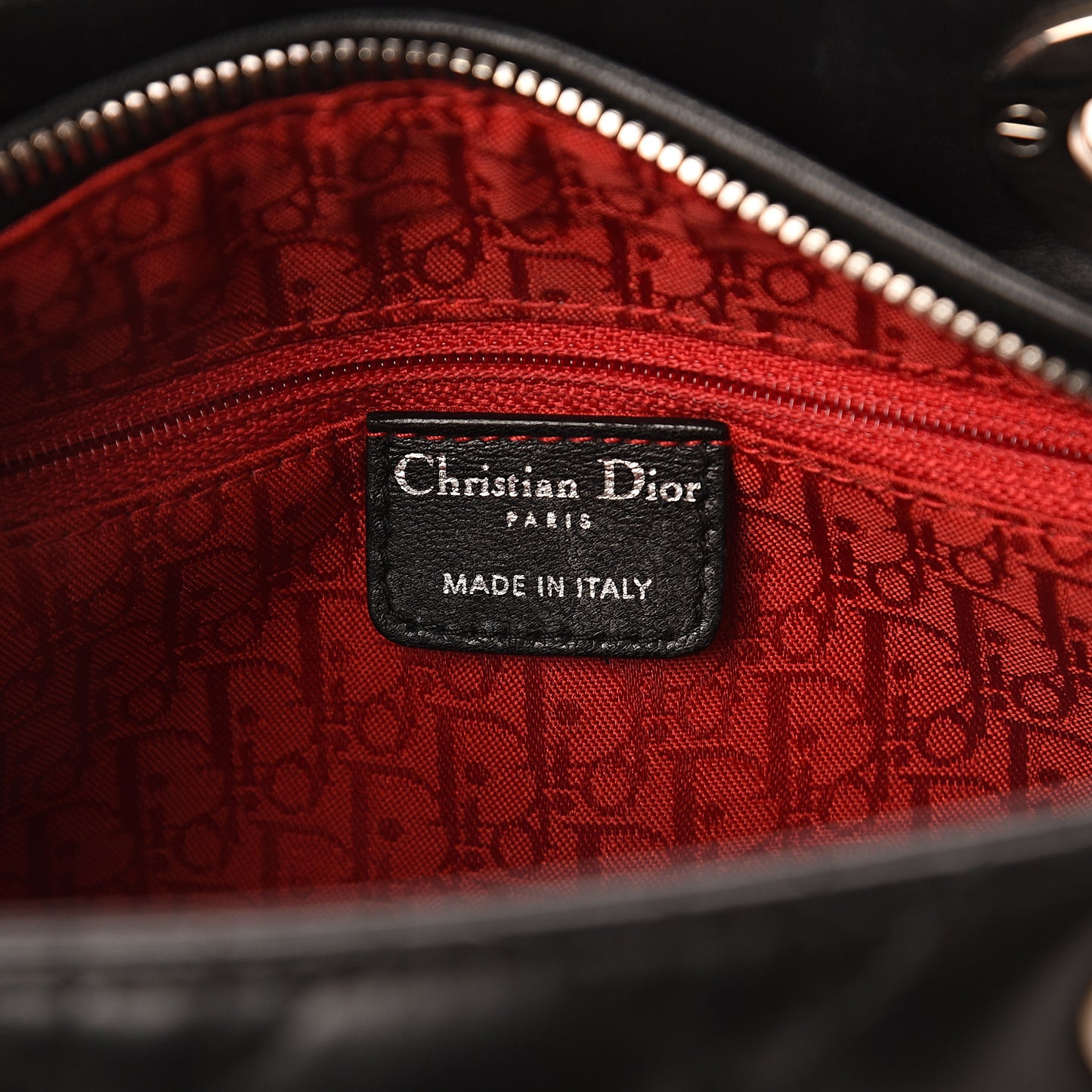 Lambskin Cannage Medium Lady Dior Black
