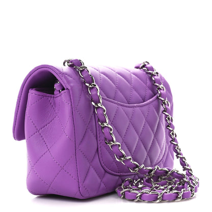 Chanel Lambskin Quilted Mini Rectangular Flap Purple 3 of 11