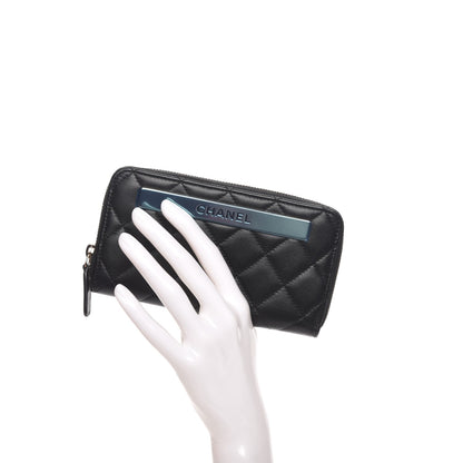 Chanel Lambskin Quilted Small Trendy CC Zip Around Wallet Black 2 of 9