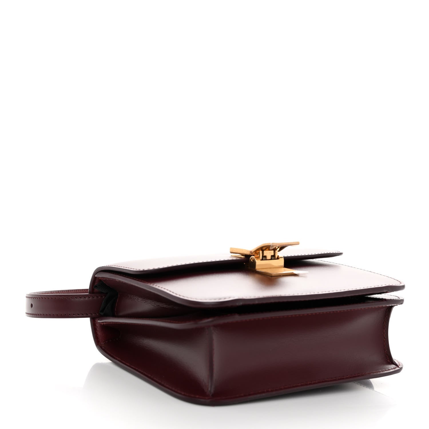 Celine Box Calfskin Teen Classic Box Flap Bag Burgundy 4 of 9