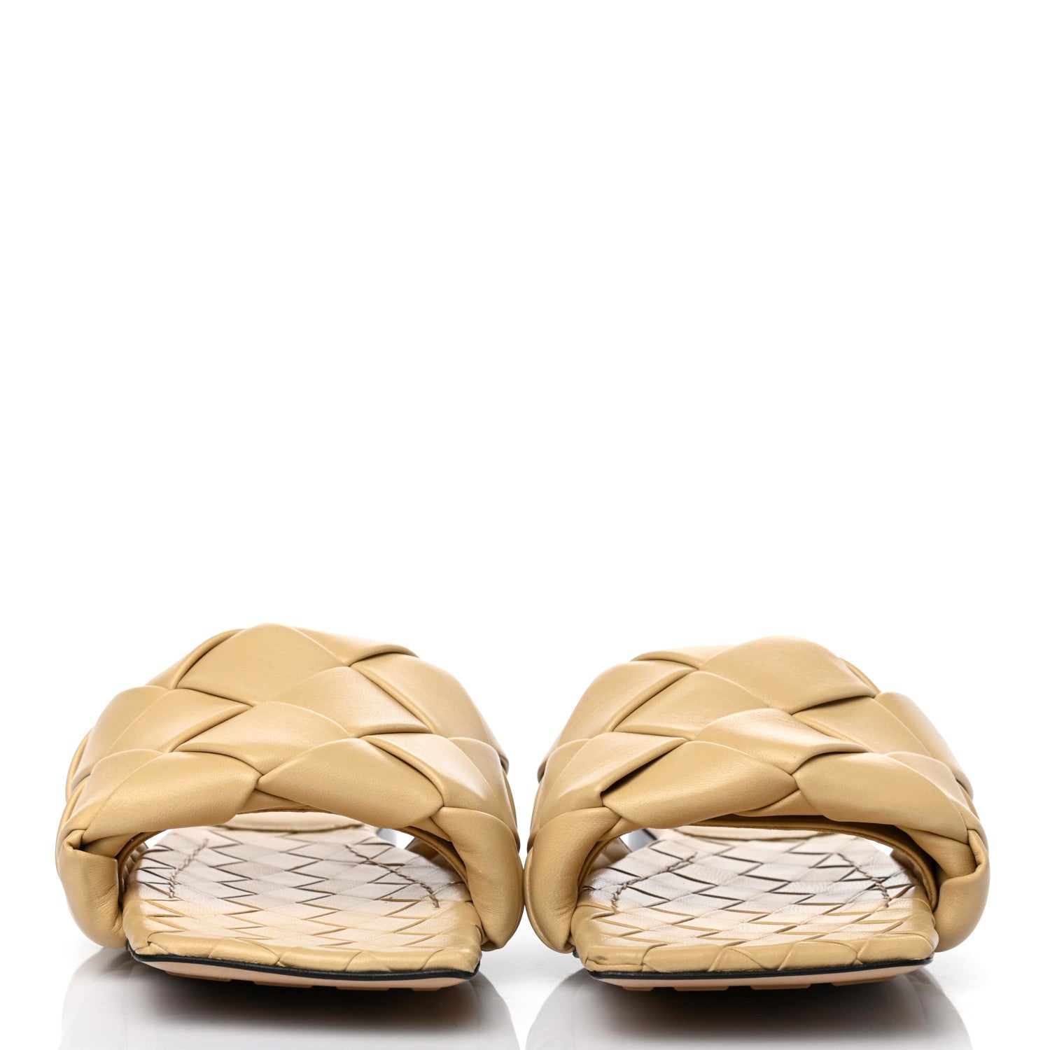 Bottega Veneta Nappa Maxi Intrecciato Lido Flat Sandals 39 Cane Sugar 2 of 7