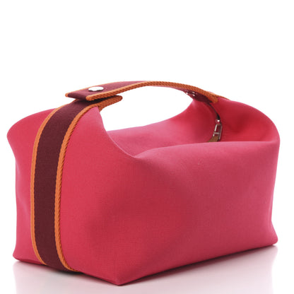 Hermes Canvas Large Bride-A-Brac Pouch Hibiscus 3 of 8