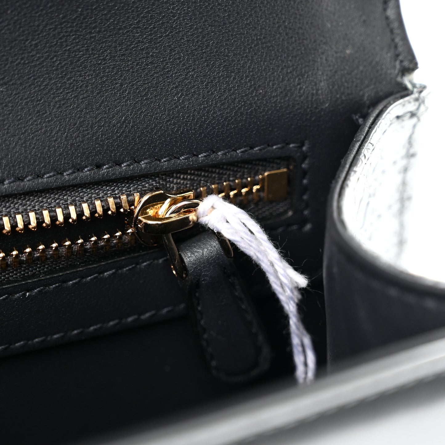 Metallic Patent Micro-Cannage Medium Diorama Flap Bag Silver