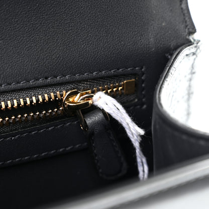 Christian Dior Metallic Patent Micro-Cannage Medium Diorama Flap Bag Silver 12 of 12