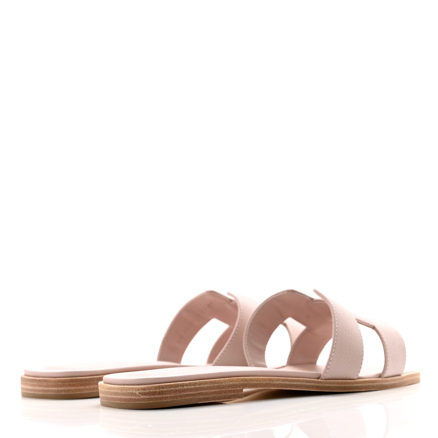 Hermes Epsom Oran Sandals 38 Rose Porcelaine 4 of 9