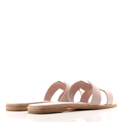 Hermes Epsom Oran Sandals 38 Rose Porcelaine 4 of 9