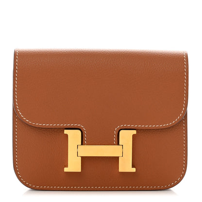 Hermes Evercolor Constance Slim Wallet Gold 1 of 7
