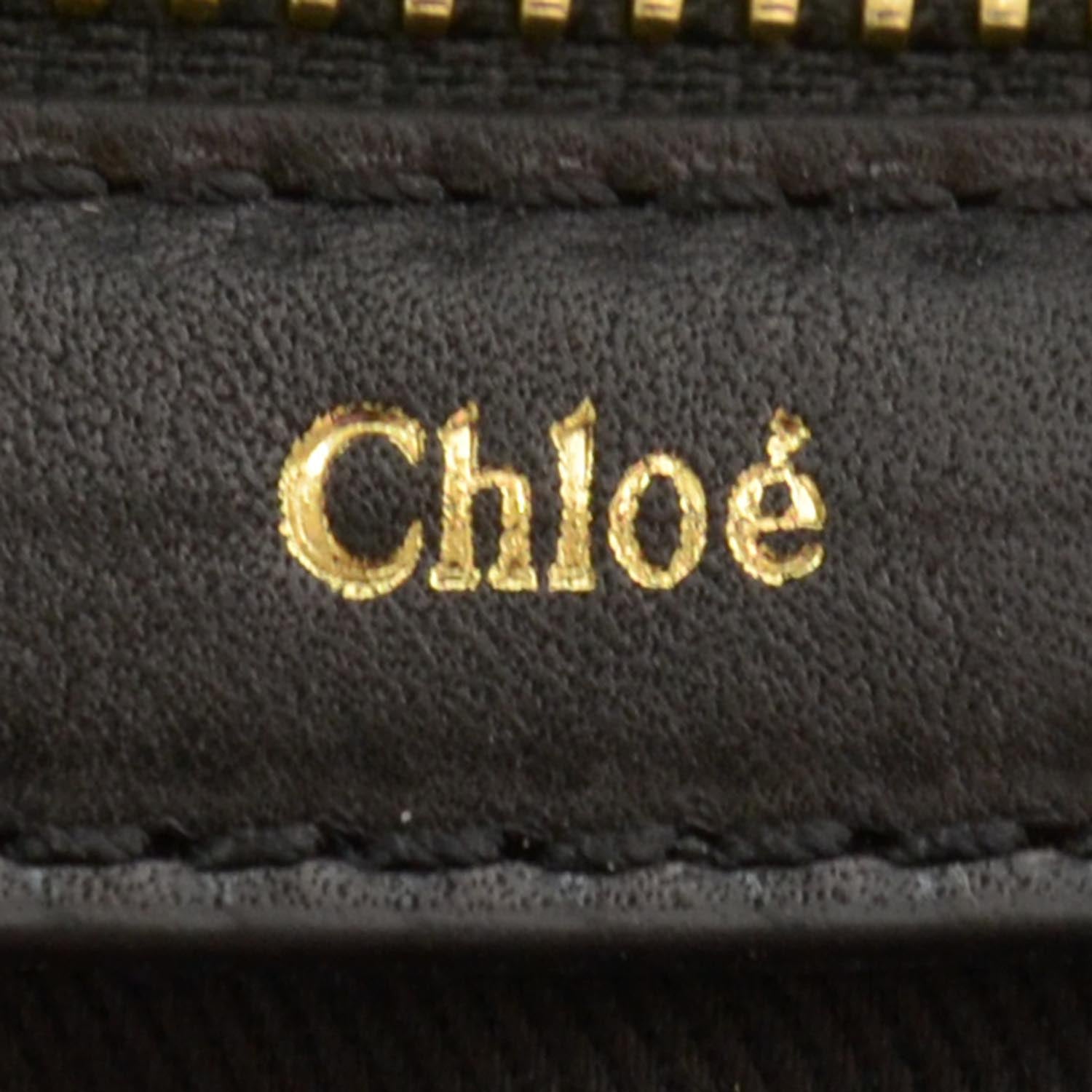 Chloe Leather Large Alice Satchel Husky White 6 of 7