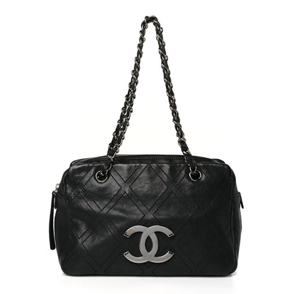 Chanel Calfskin Small Diamond Stitch Tote Black 1 of 9