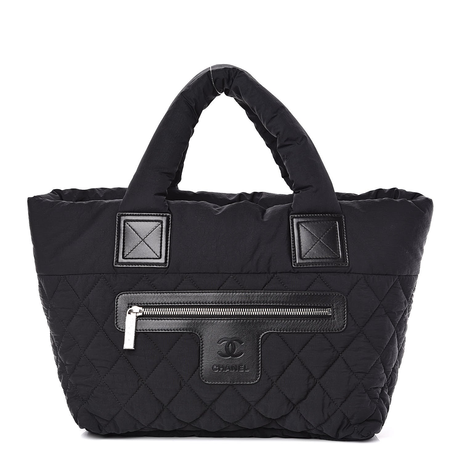 Chanel Nylon Quilted Coco Cocoon Bowler Black 1 of 9