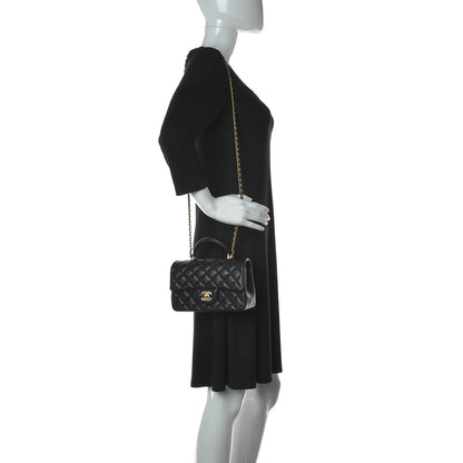 Chanel Caviar Quilted Mini Top Handle Rectangular Flap Black 2 of 9