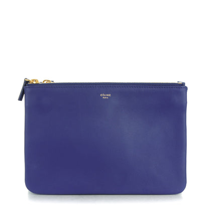 Celine Lambskin Small Trio Crossbody Bag Violet Blue 1 of 7