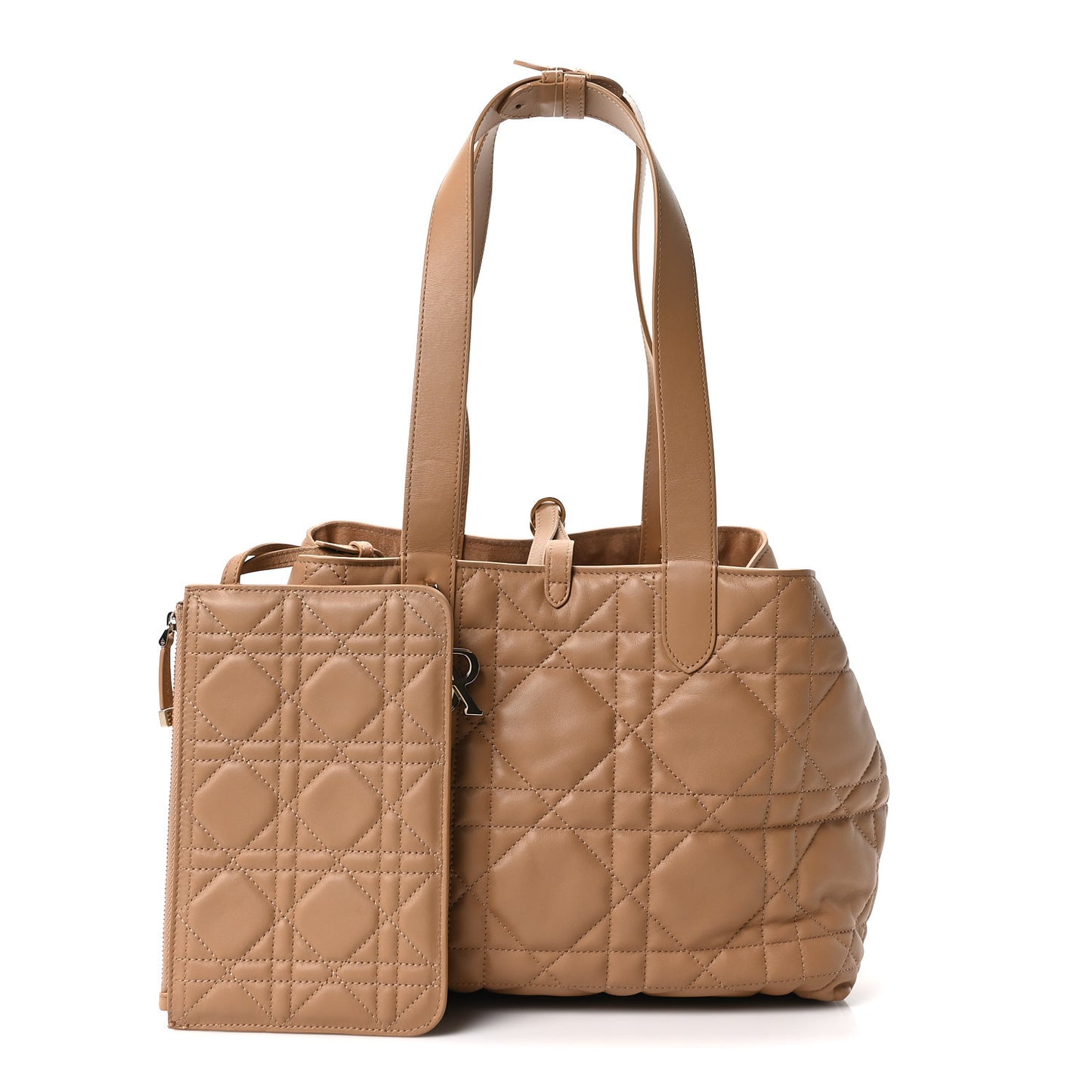 Calfskin Macrocannage Medium Toujour Powder Tan