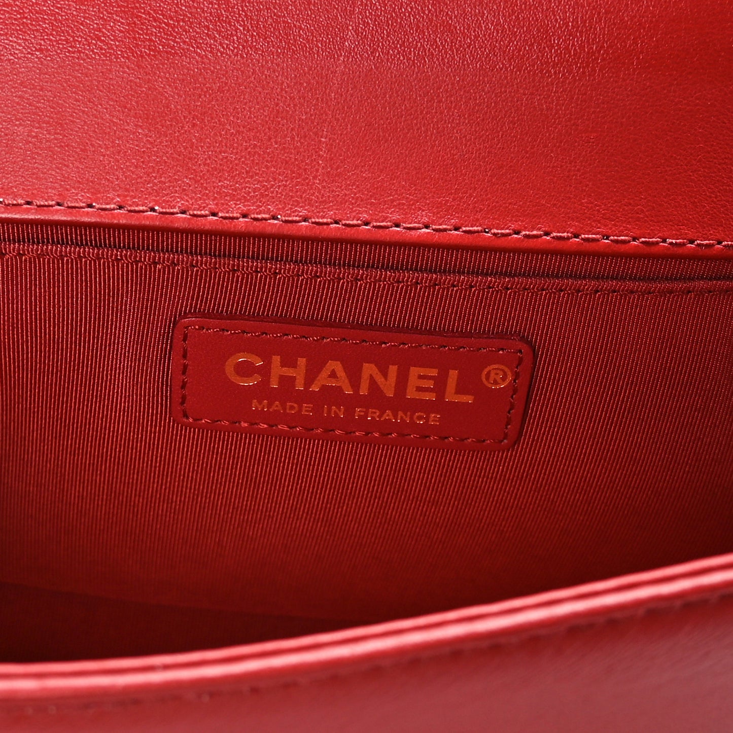 Lambskin Quilted Medium Top Handle Boy Flap Red