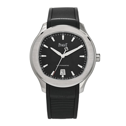 Piaget Stainless Steel Rubber 42mm Polo Date Automatic Watch Black 1 of 5