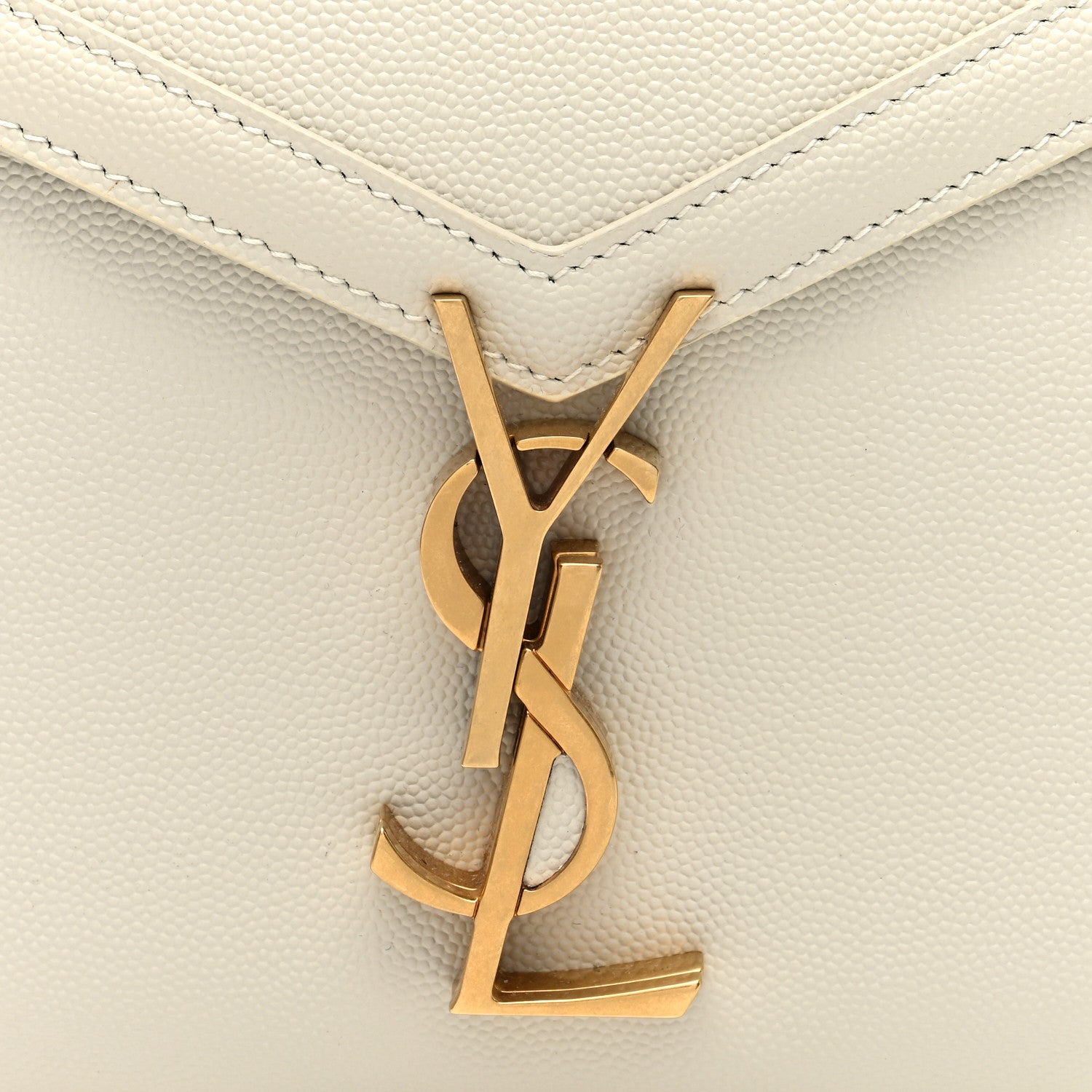 Saint Laurent Grain de Poudre Mini Classic Monogram Cassandra Top Handle Crema Soft Rouge Legion 7 of 9
