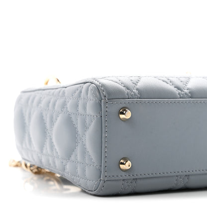 Christian Dior Lambskin Cannage Mini Lady Dior Cloud Blue 9 of 11
