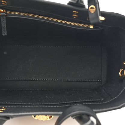 Versace Grained Calfskin Small La Medusa Chain Convertible Tote Black 5 of 9