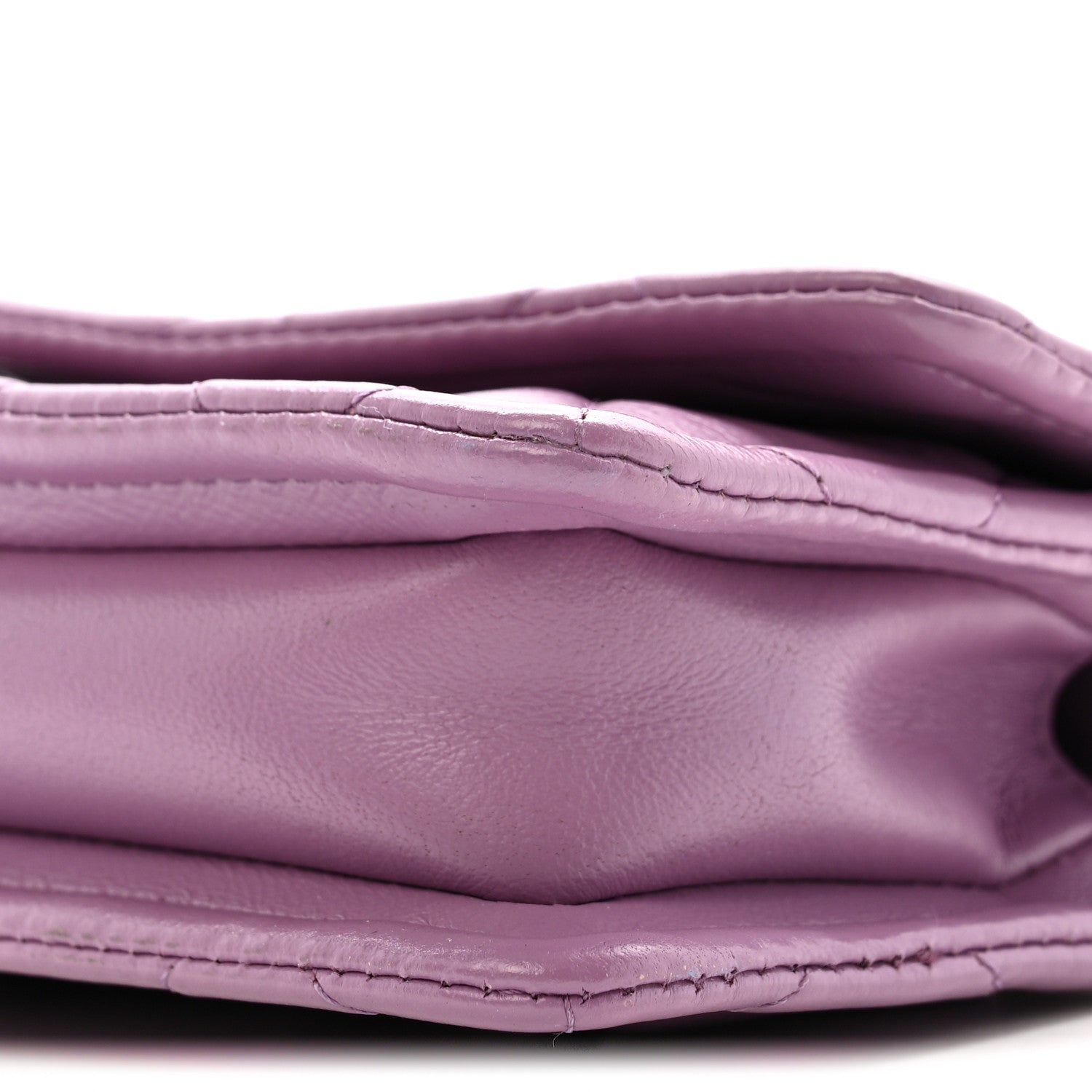 Chanel Shiny Lambskin Quilted Extra Mini Flap Purple 10 of 12