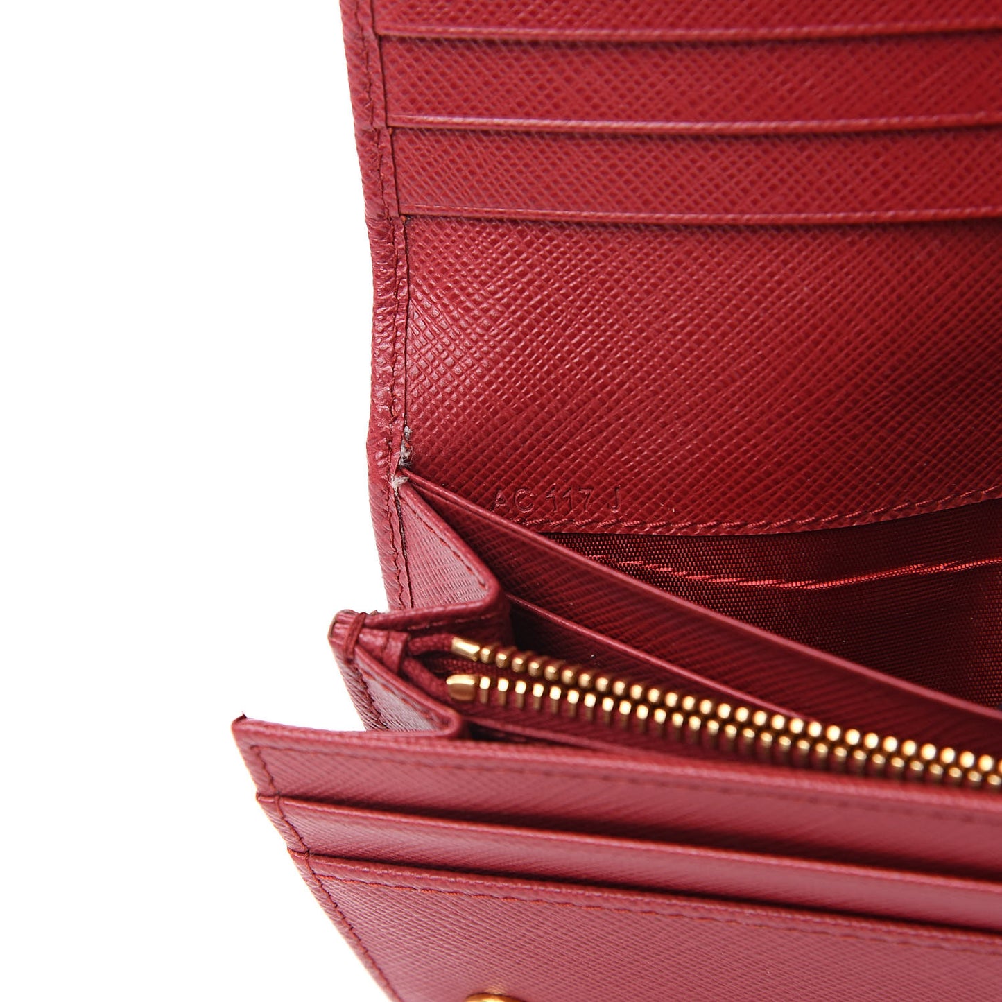 Saffiano Metal Continental Flap Wallet Fuoco