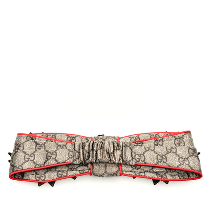 Gucci Silk Monogram Snake Heart Embroidered Headband 3 of 4