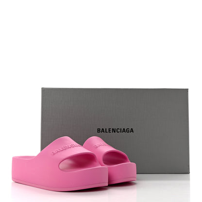 Balenciaga Rubber Chunky Platform Slide Sandals 36 Pink 7 of 7