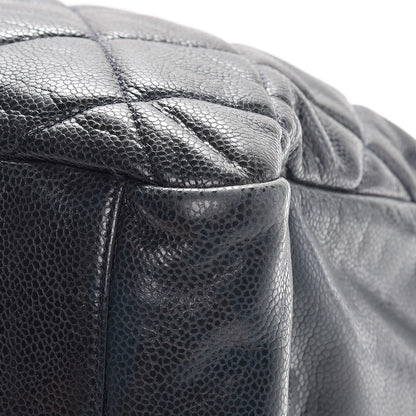 Chanel Glazed Caviar Quilted Stretch Spirit Messenger Bag Blue 14 of 16