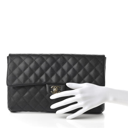 Chanel Caviar Quilted Flap Clutch Black 2 of 10