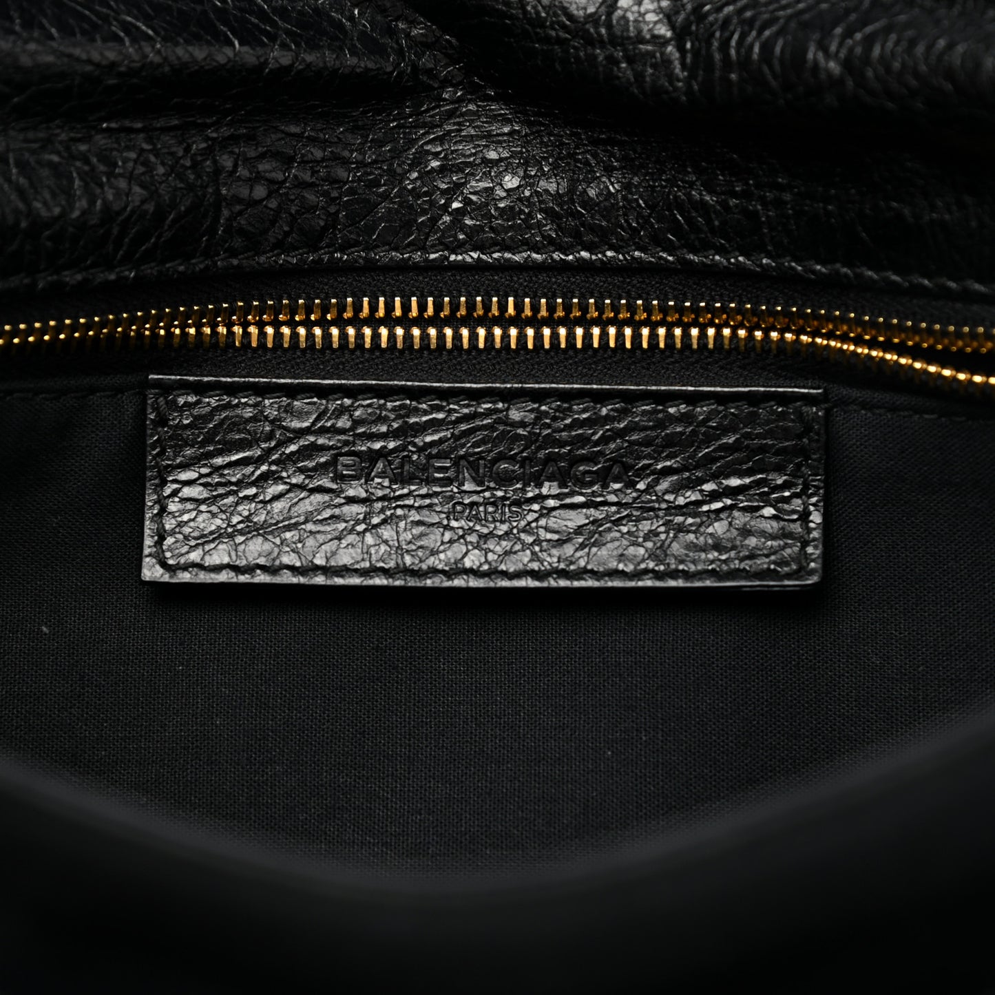 Agneau Giant 12 Gold Hardware Envelope Clutch Black