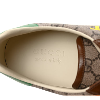 Gucci GG Supreme Monogram Fake/Not Mens Ace Sneakers 8.5 Beige New Shamarock Brown Sugar 9 of 10