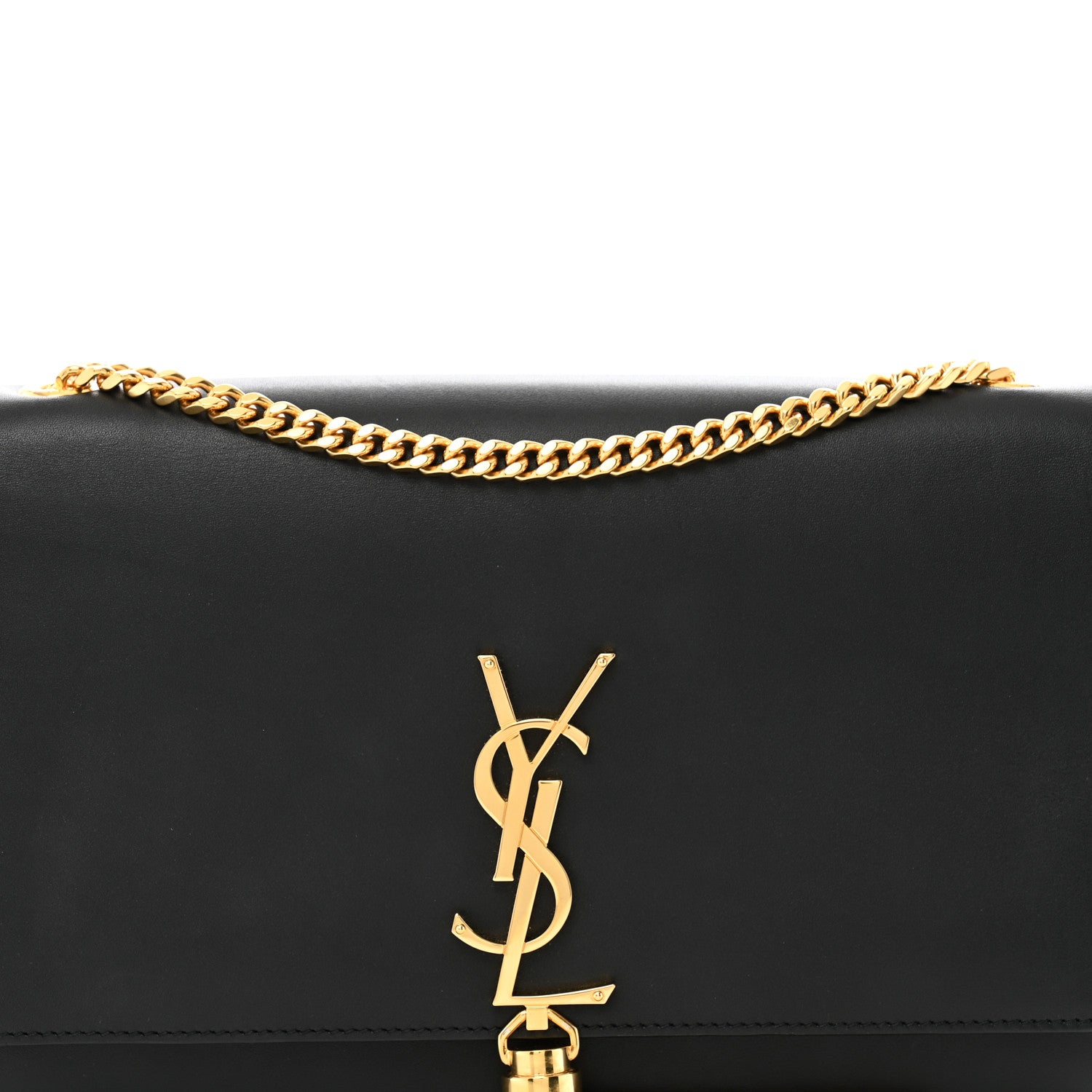 Saint Laurent Grain De Poudre Medium Classic Monogram Kate Tassel Satchel Black 8 of 11