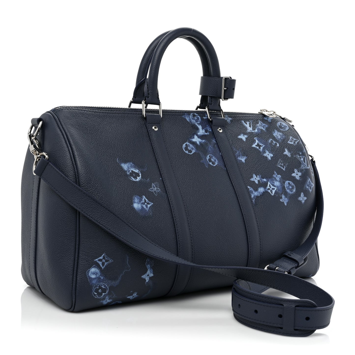 Monogram Ink Watercolor Keepall Bandouliere 40 Blue