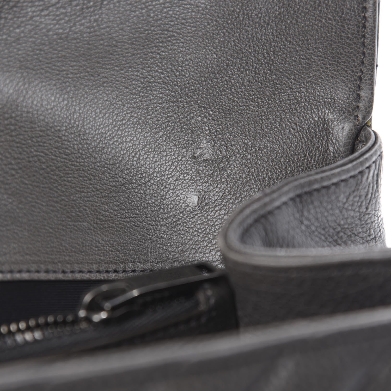 Saint Laurent Sheepskin Matelasse Chevron Monogram Large College Satchel Dark Anthracite 8 of 14