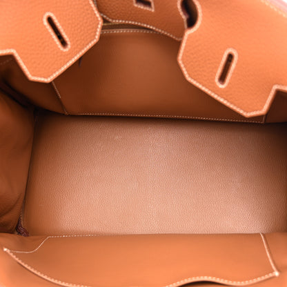 Hermes Taurillon Clemence Birkin 35 Gold 5 of 14
