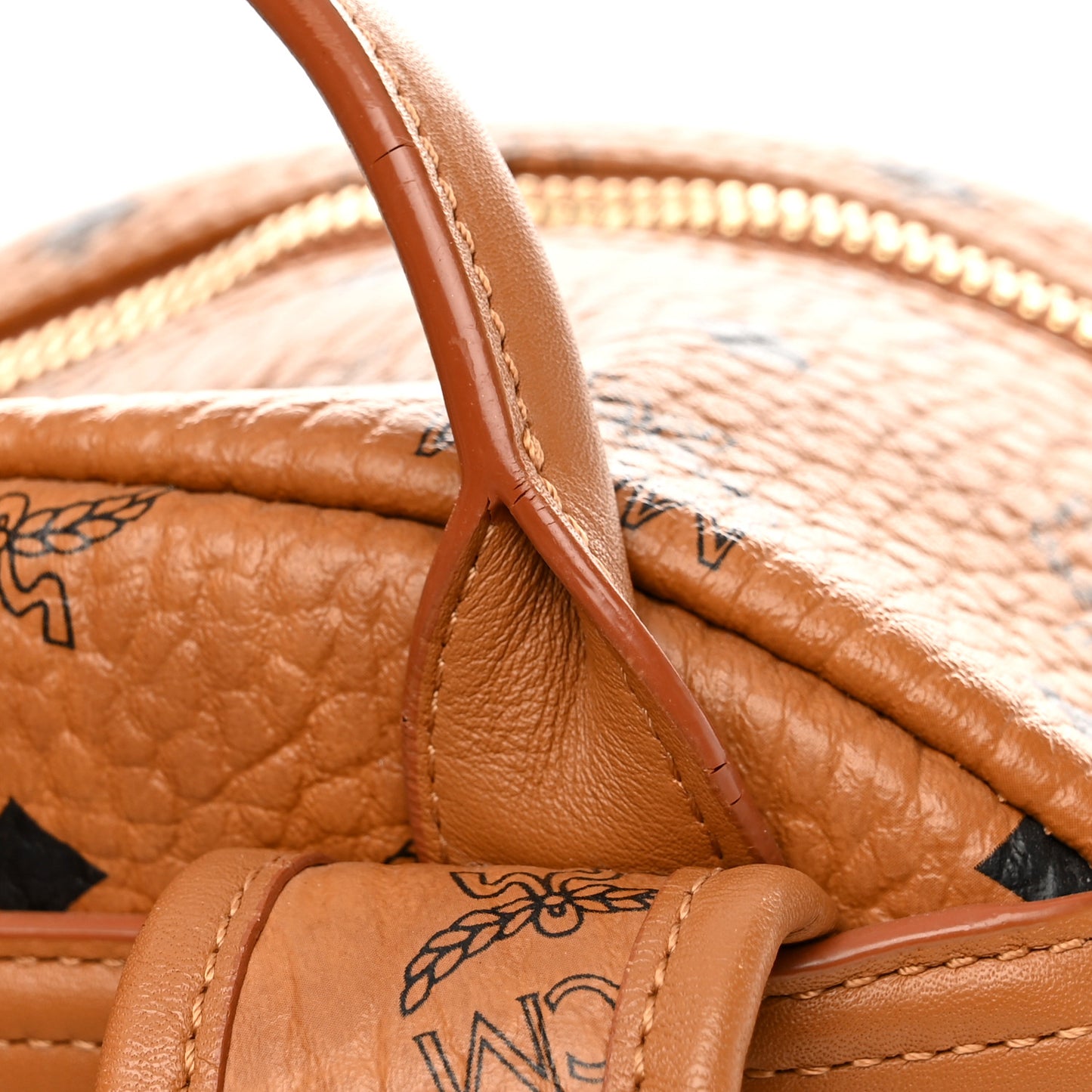Visetos Small Side Stud Stark Backpack Cognac