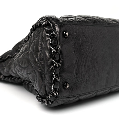 Chanel Metallic Calfskin Quilted Large Chain Me Hobo Dark Grey 4 of 8
