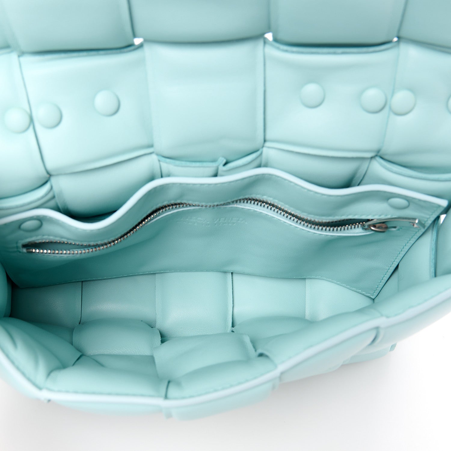 Bottega Veneta Lambskin Maxi Intreccio Padded Chain Cassette Crossbody Bag Spearmint 5 of 13