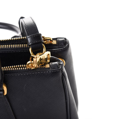 Prada Saffiano Medium Galleria Double Zip Tote Black 10 of 14