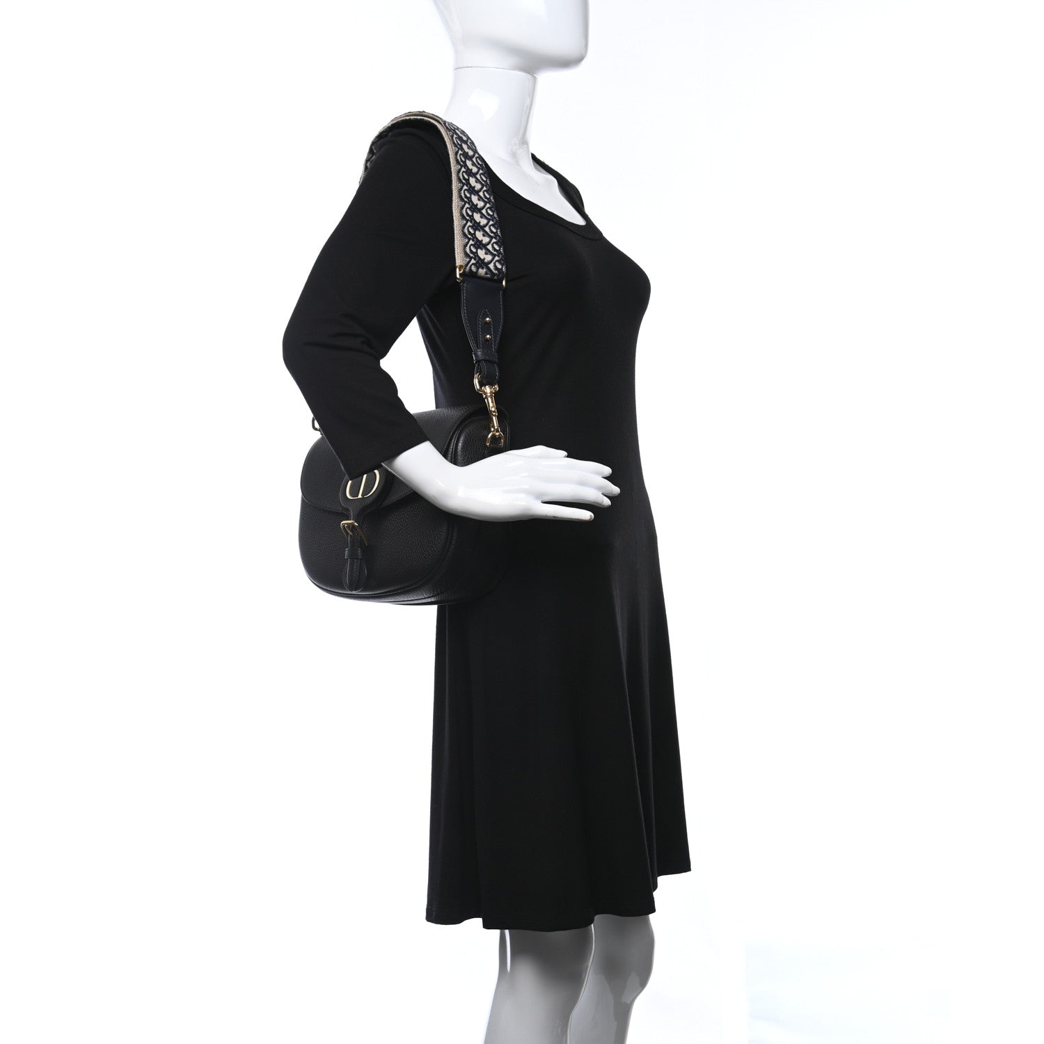 Christian Dior Grained Calfskin Large Bobby Flap Black 2 of 9