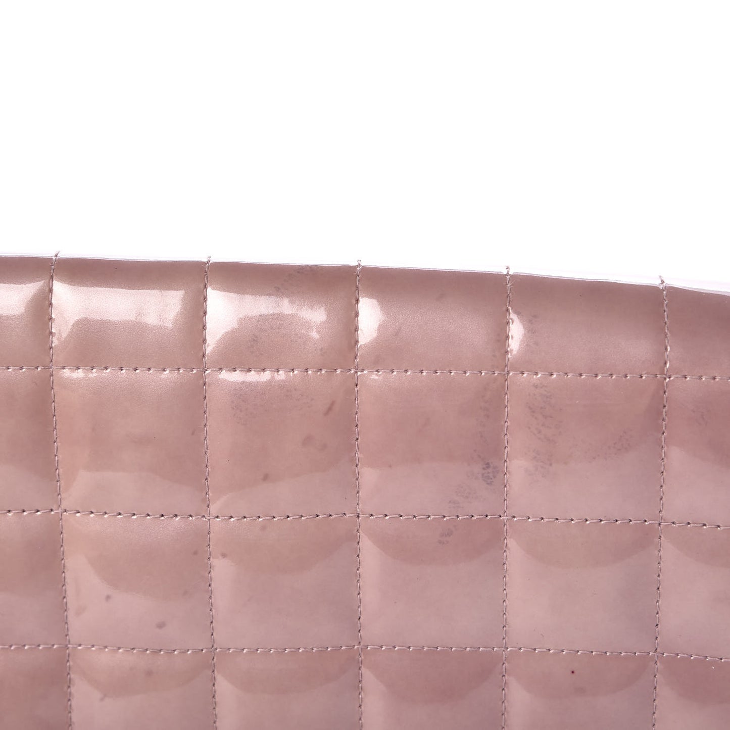 Patent Quilted East West Chocolate Bar Flap Light Purple