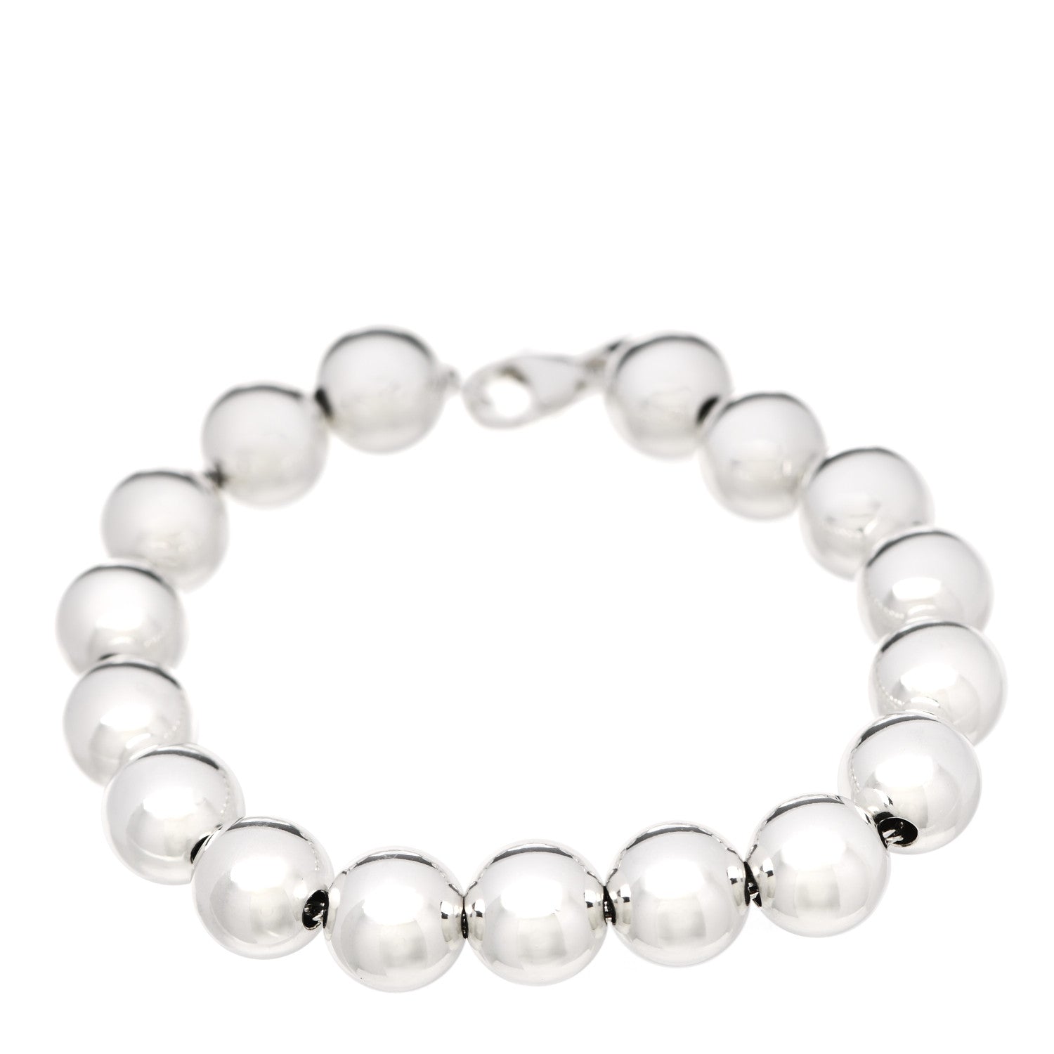 Tiffany Sterling Silver 10mm HardWear Ball Bracelet 1 of 6