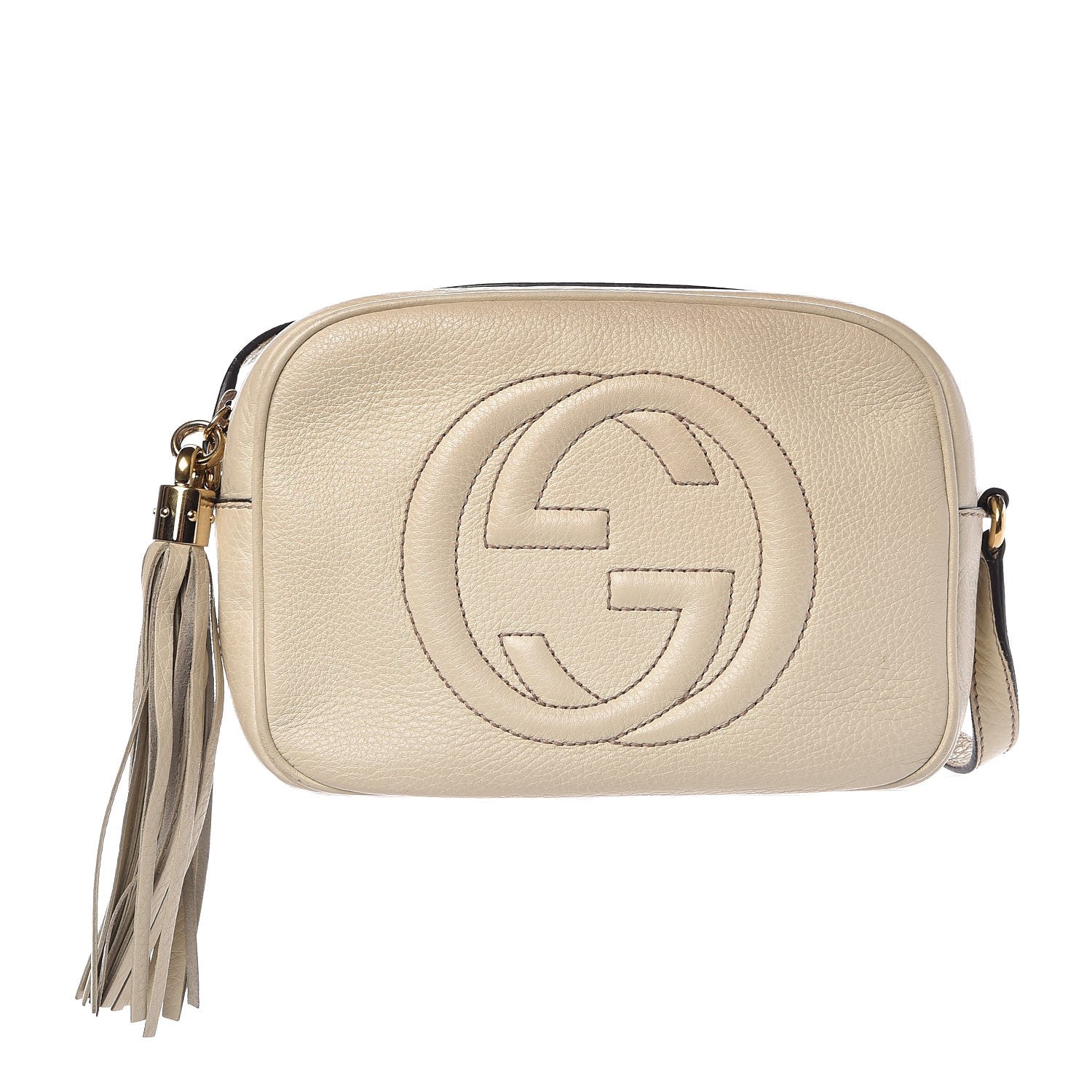 Gucci Pebbled Calfskin Small Soho Disco Bag Off White 1 of 19