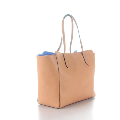 Gucci Dollar Calfskin Medium Swing Tote Camelia Mineral Blue 3 of 6